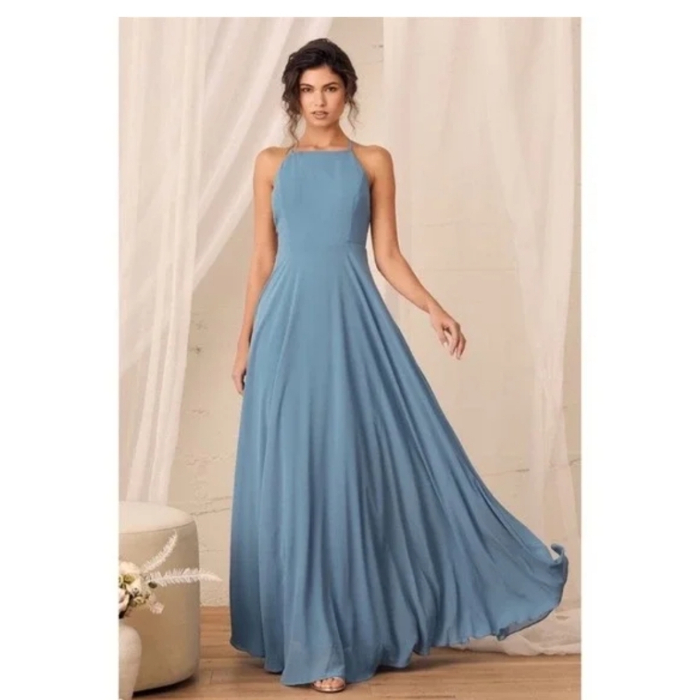 Lulu's Blue Maxi Dress